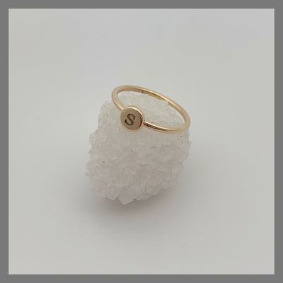 LJ Initial Stackable Ring