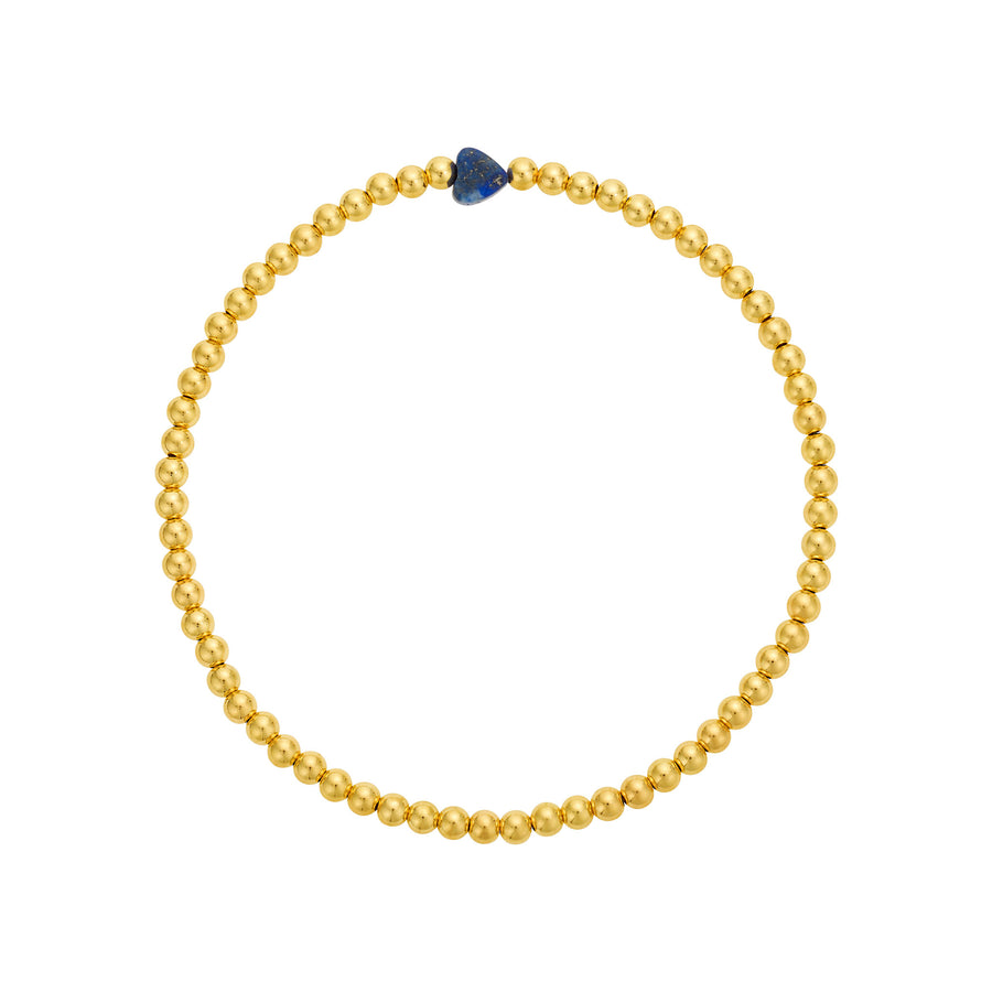 Bead Bracelet - Lapis Lazuli Heart | LeahJessica Jewelry