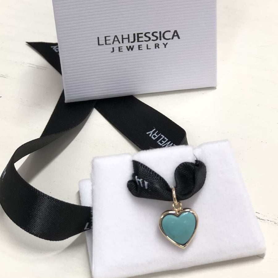 Turquoise Heart Charm | LeahJessica Jewelry