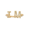 LeahJessica Two Initial Diamond Ring