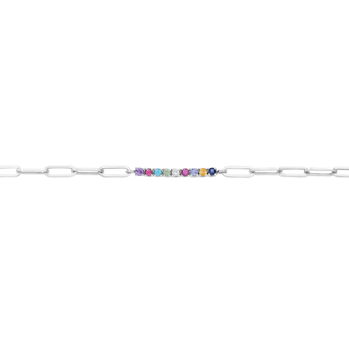 Link & Gemstone Bracelet| LeahJessica Jewelry