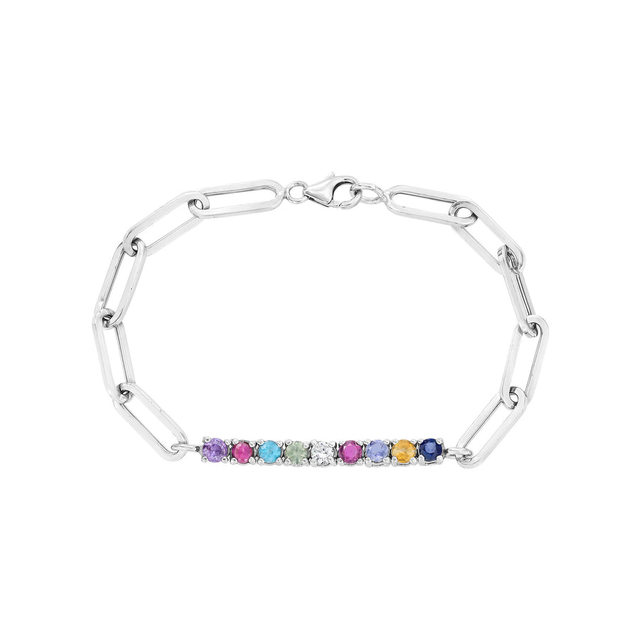 Link & Gemstone Bracelet| LeahJessica Jewelry