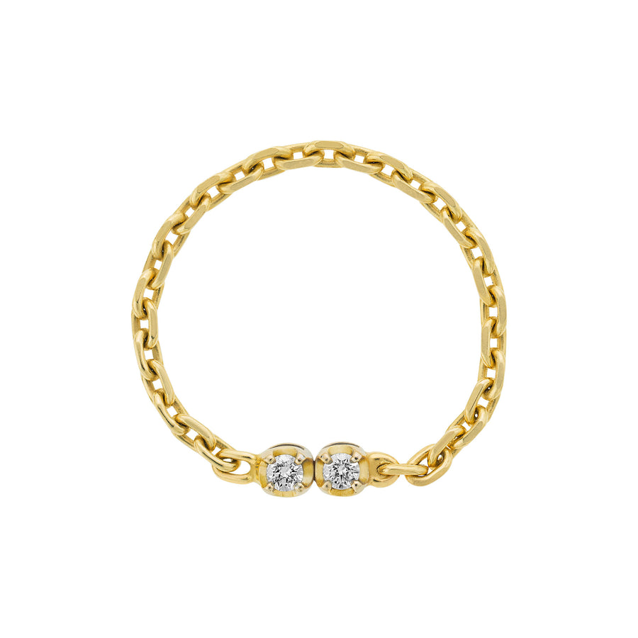 LeahJessica Chain Ring with 2 Diamonds