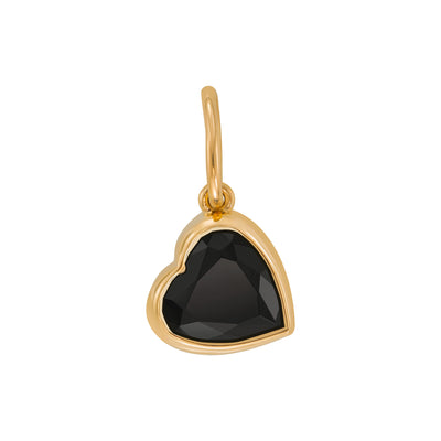 Black Onyx Heart Charm | LeahJessica Jewelry