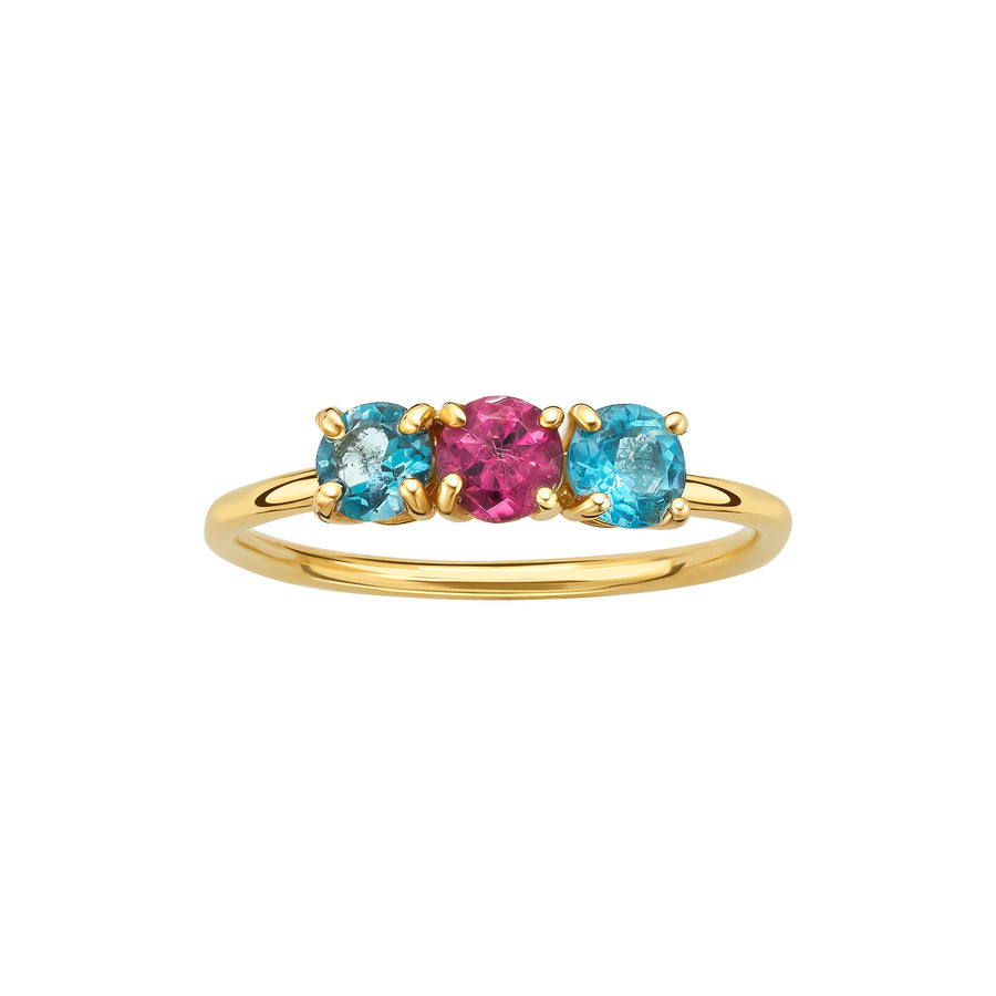 3 Stone Tourmaline Stackable Ring