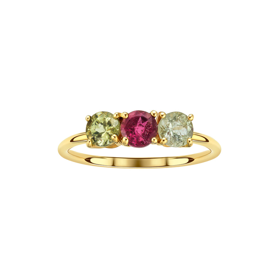 LeahJessica 3 Stone Tourmaline Gemstones Stackable Ring