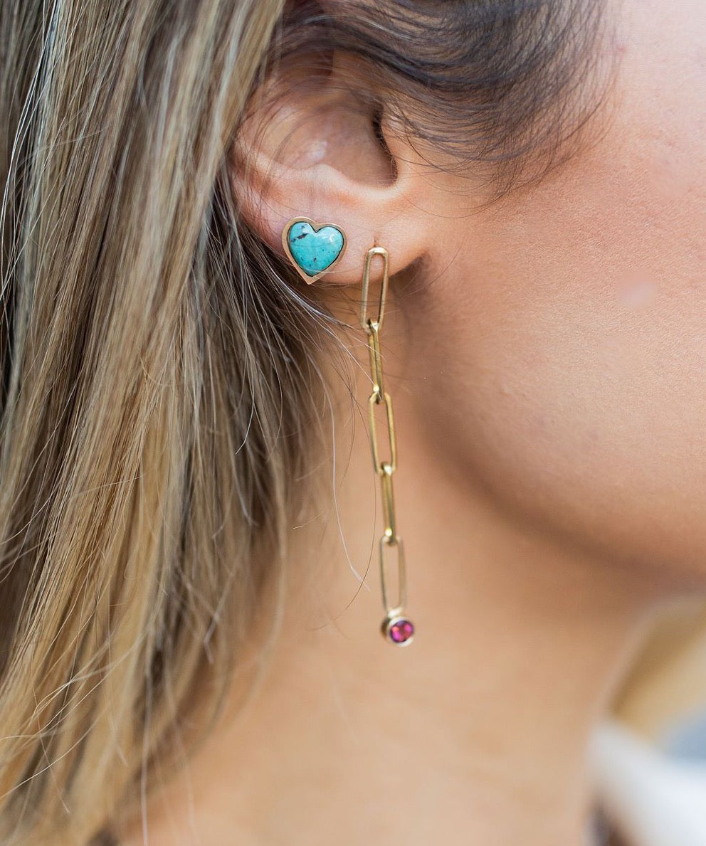 LeahJessica Jewelry Turquoise Heart Earrings