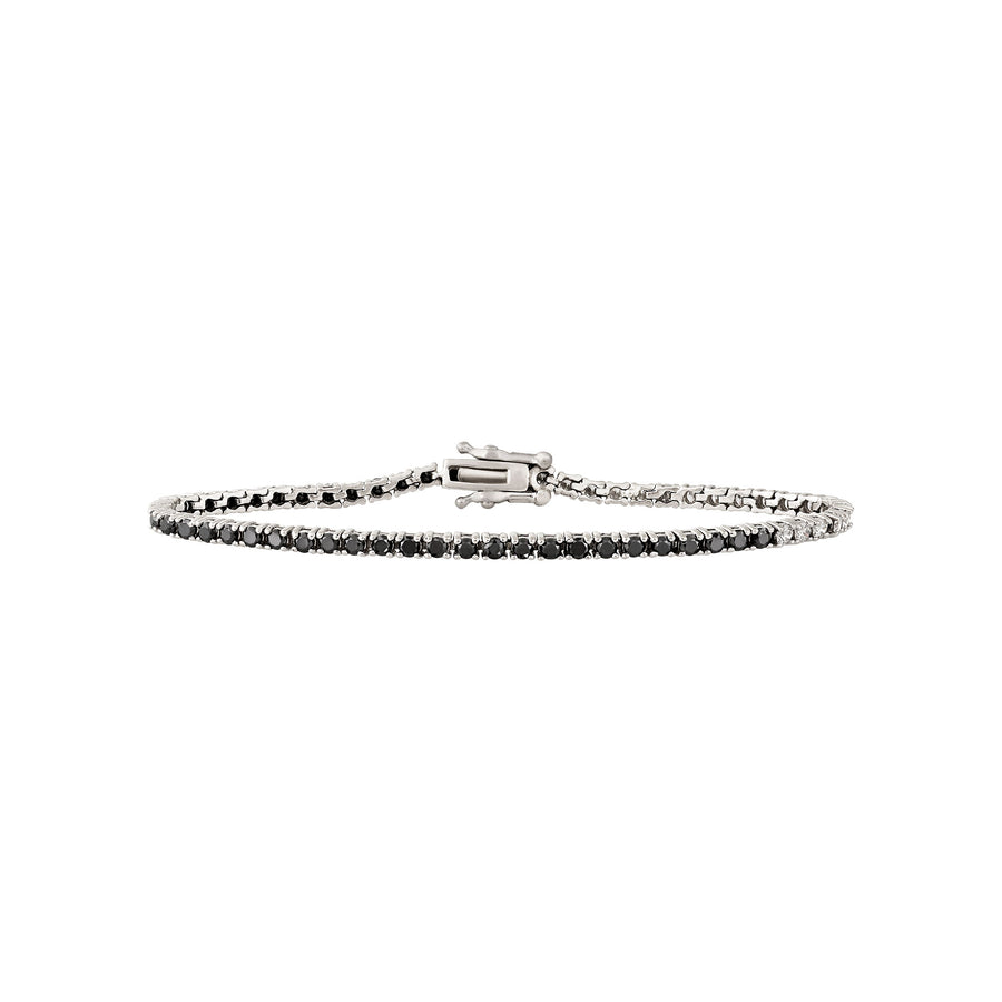 Black & 1/4 White Diamond Tennis Bracelet | LeahJessica Jewelry